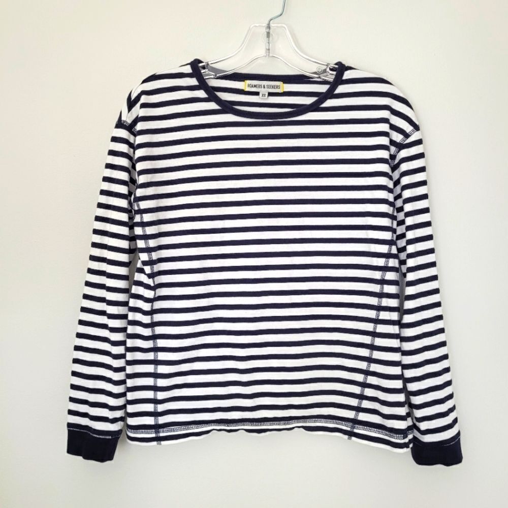 ROAMERS & SEEKERS nautical stripe LS tee
